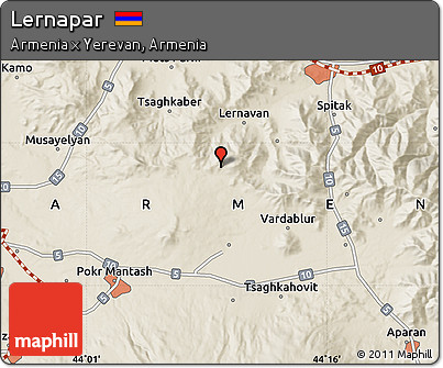 Shaded Relief Map of Lernapar