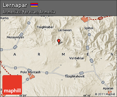 Shaded Relief Map of Lernapar
