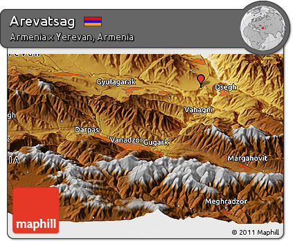 Physical Panoramic Map of Arevatsag