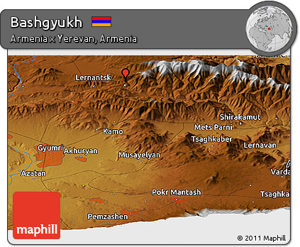 Physical Panoramic Map of Bashgyukh
