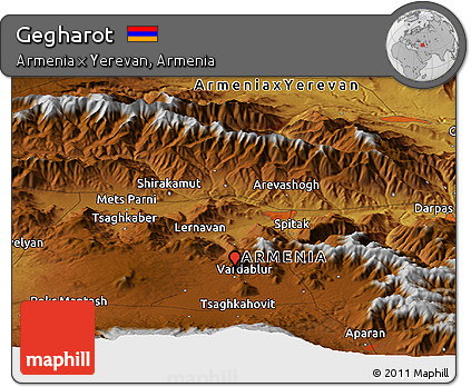 Physical Panoramic Map of Gegharot