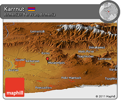 Physical Panoramic Map of Karrnut