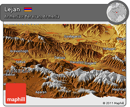 Physical Panoramic Map of Lejan