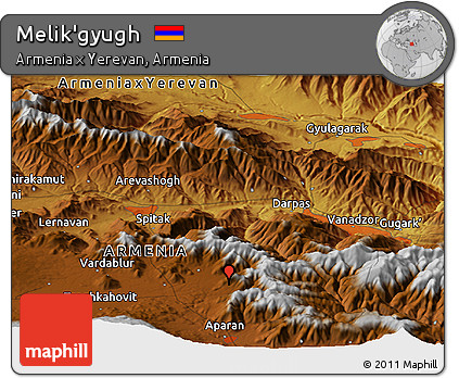 Physical Panoramic Map of Melik'gyugh