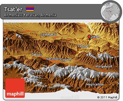 Physical Panoramic Map of Tsat'er