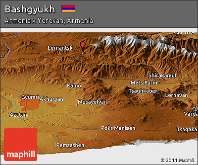 Physical Panoramic Map of Bashgyukh