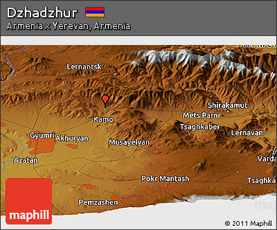 Physical Panoramic Map of Dzhadzhur