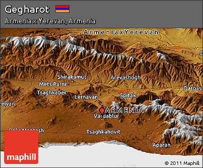 Physical Panoramic Map of Gegharot
