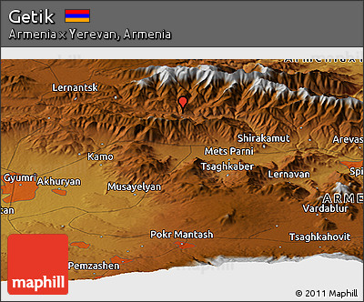 Physical Panoramic Map of Getik
