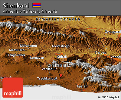 Physical Panoramic Map of Shenkani