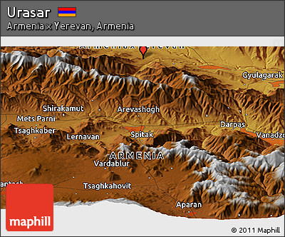 Physical Panoramic Map of Urasar