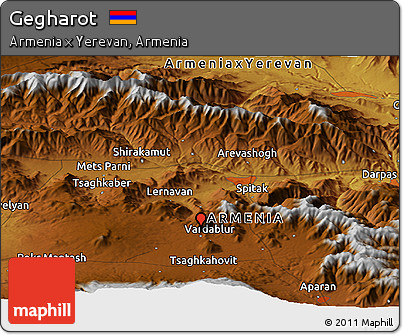 Physical Panoramic Map of Gegharot