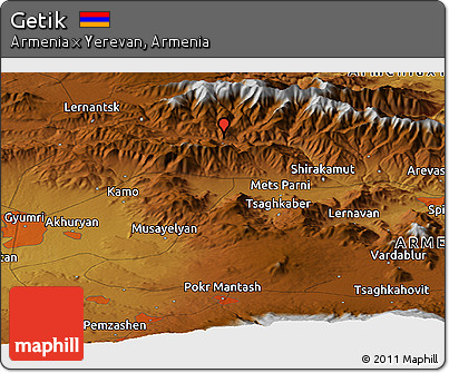 Physical Panoramic Map of Getik