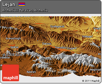 Physical Panoramic Map of Lejan
