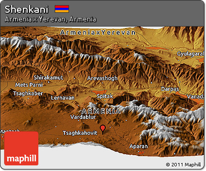 Physical Panoramic Map of Shenkani