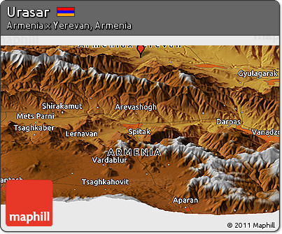 Physical Panoramic Map of Urasar
