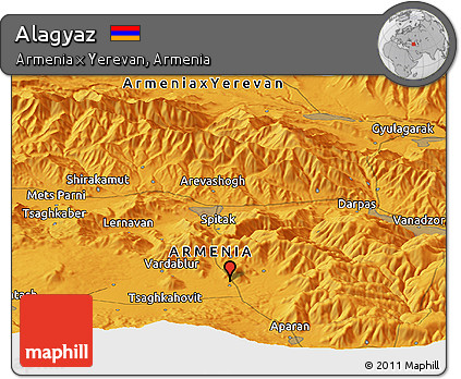 Political Panoramic Map of Alagyaz