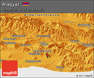 Political Panoramic Map of Alagyaz