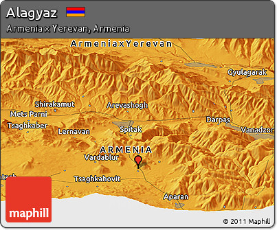 Political Panoramic Map of Alagyaz