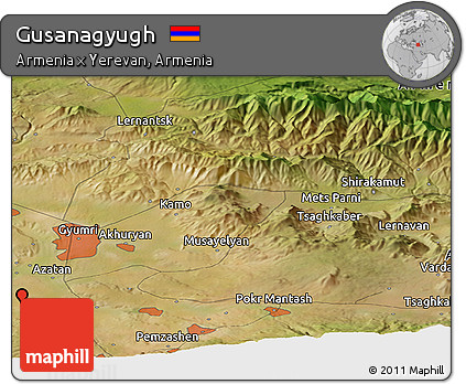 Satellite Panoramic Map of Gusanagyugh