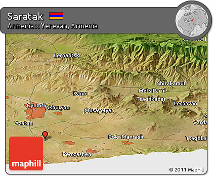 Satellite Panoramic Map of Saratak