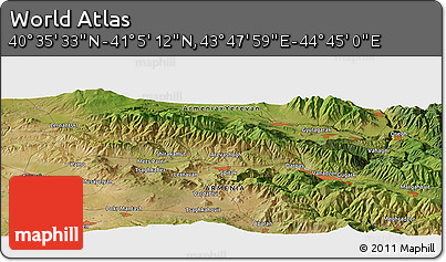 Satellite Panoramic Map of the Area around 40° 50' 23" N, 44° 16' 29" E