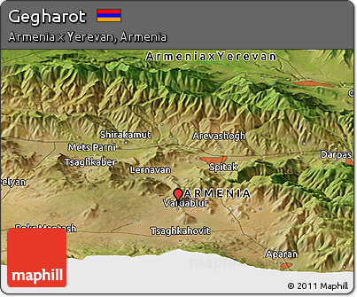 Satellite Panoramic Map of Gegharot