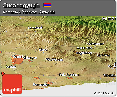 Satellite Panoramic Map of Gusanagyugh