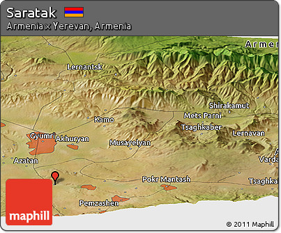 Satellite Panoramic Map of Saratak