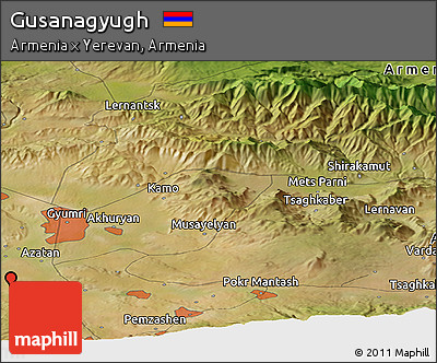 Satellite Panoramic Map of Gusanagyugh