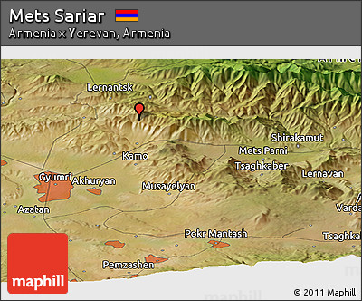 Satellite Panoramic Map of Mets Sariar