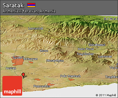 Satellite Panoramic Map of Saratak