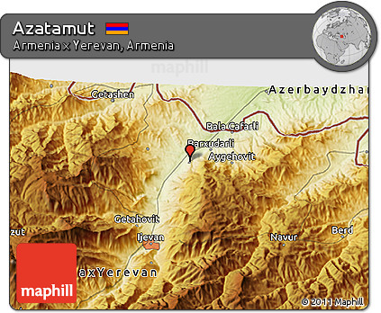 Physical 3D Map of Azatamut