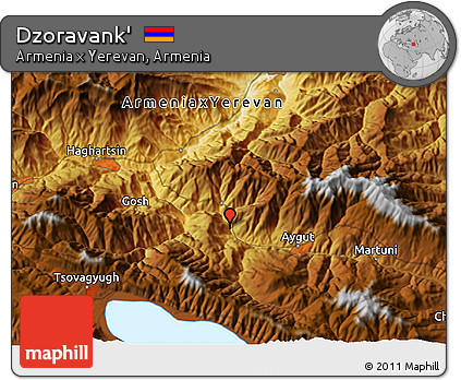 Physical 3D Map of Dzoravank'