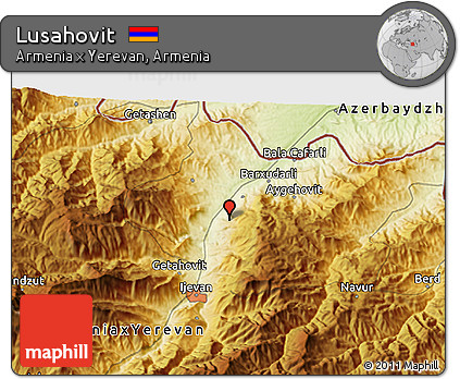 Physical 3D Map of Lusahovit