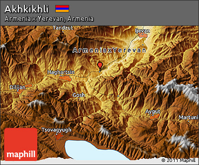Physical 3D Map of Akhkikhli