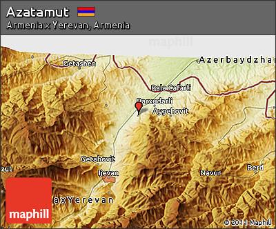 Physical 3D Map of Azatamut