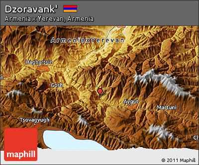 Physical 3D Map of Dzoravank'