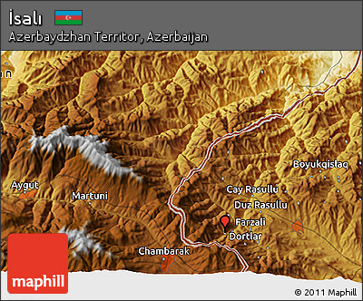 Physical 3D Map of İsalı