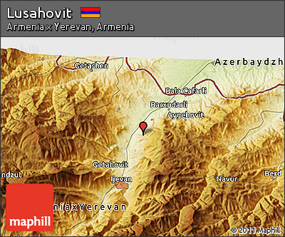 Physical 3D Map of Lusahovit