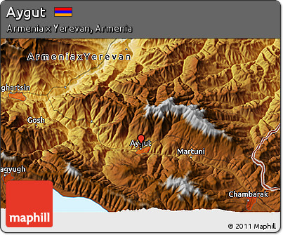 Physical 3D Map of Aygut
