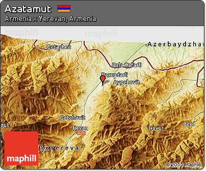 Physical 3D Map of Azatamut