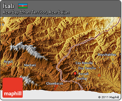 Physical 3D Map of İsalı