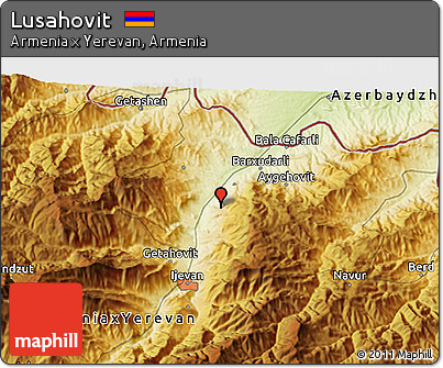 Physical 3D Map of Lusahovit