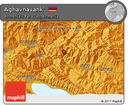 Political 3D Map of Aghavnavank'