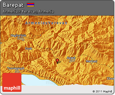 Political 3D Map of Barepat