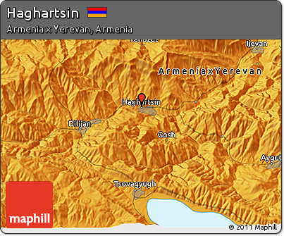 Political 3D Map of Haghartsin