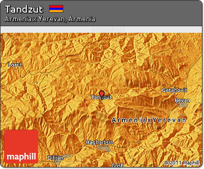 Political 3D Map of Tandzut