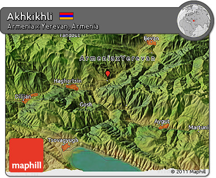 Satellite 3D Map of Akhkikhli