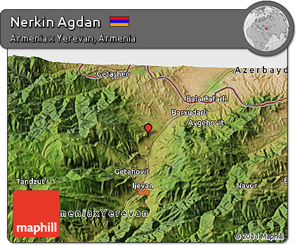 Satellite 3D Map of Nerkin Agdan